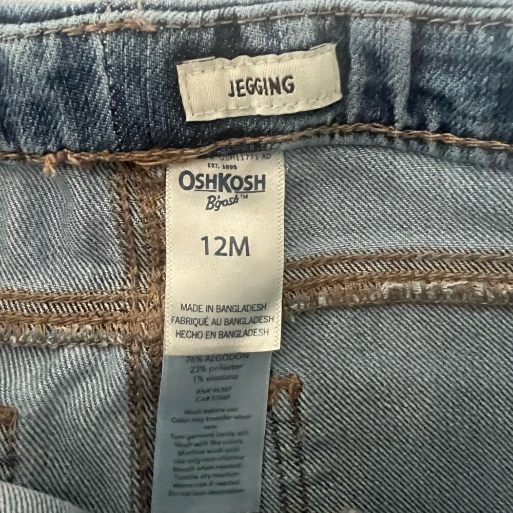 OshKosh Long Sleeve Tees and NWT Jeggings Bundle 12 months - Picture 15 of 15